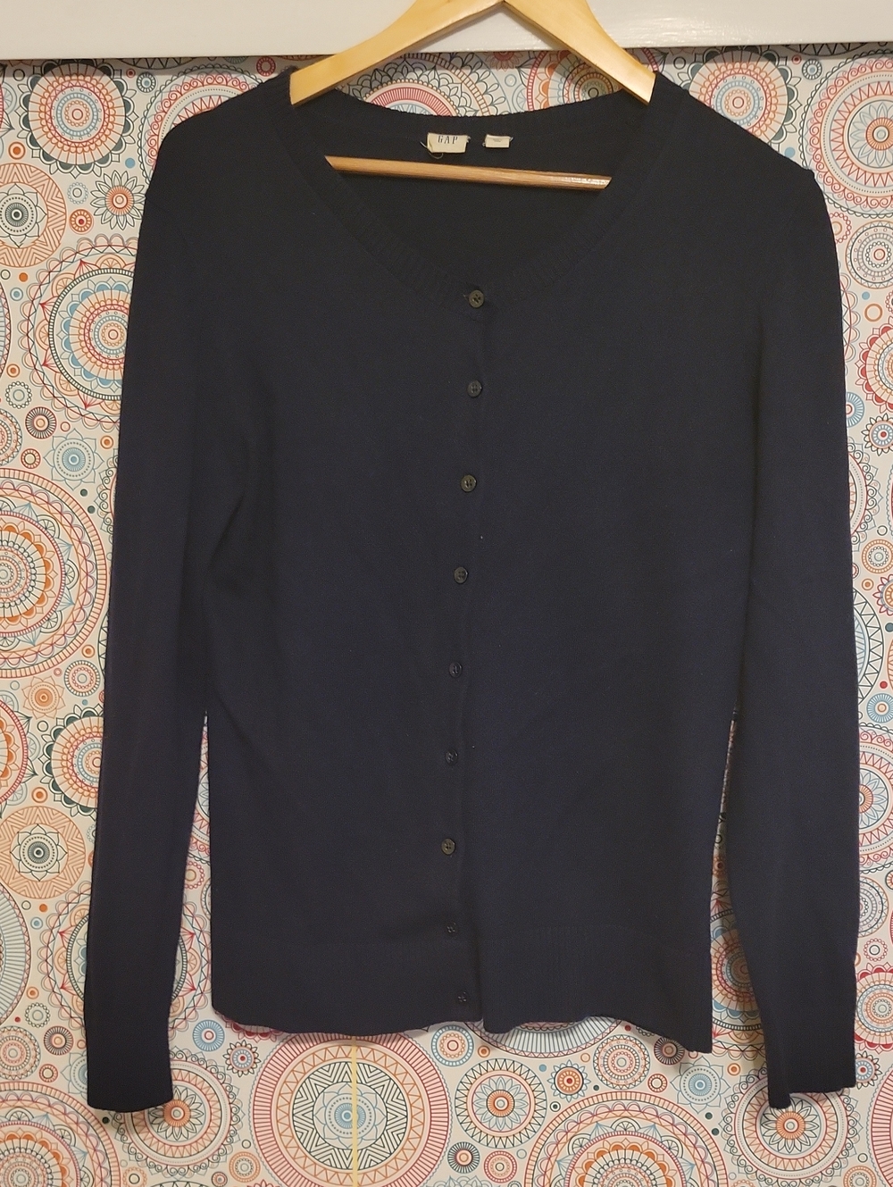 GAP Navy Blue V-Neck Button Cardigan